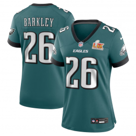 Saquon Barkley Philadelphia Eagles Nike Damen Super Bowl LIX Game Spieler Trikot - Mitternachtsgrün