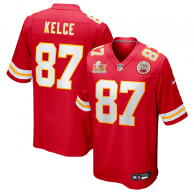 Travis Kelce Kansas City Chiefs Nike Super Bowl LIX Fashion Spiel Trikot mit Carbon Black
